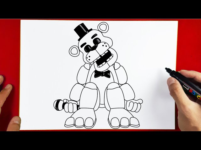 How to draw golden freddy