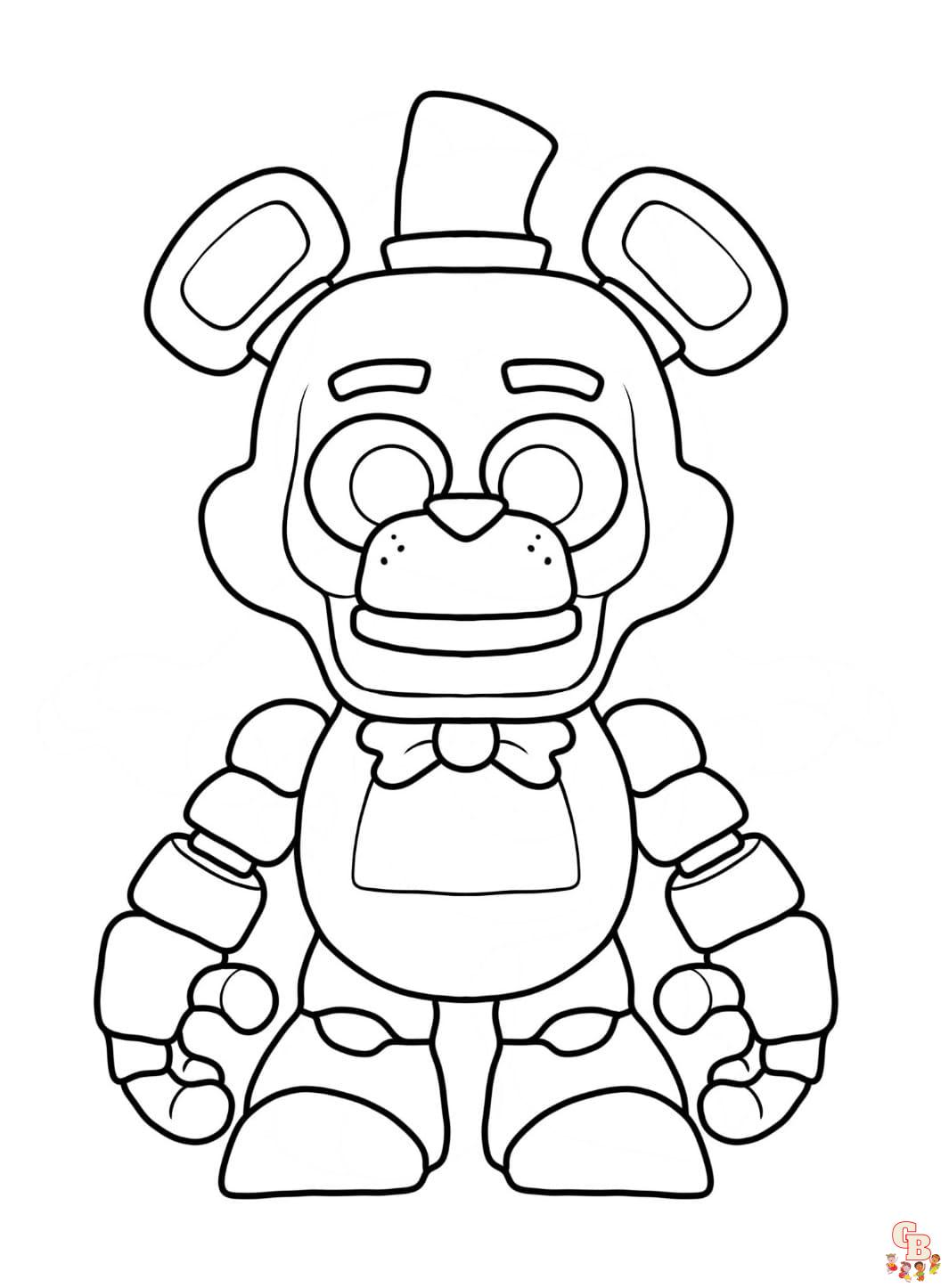 Printable freddy coloring pages free for kids and adults