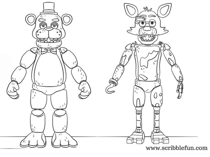 Free printable five nights at freddys fnaf coloring pages fnaf coloring pages bear coloring pages monster coloring pages