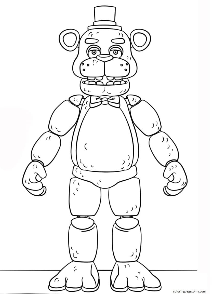 Five nights at freddys coloring pages printable for free download
