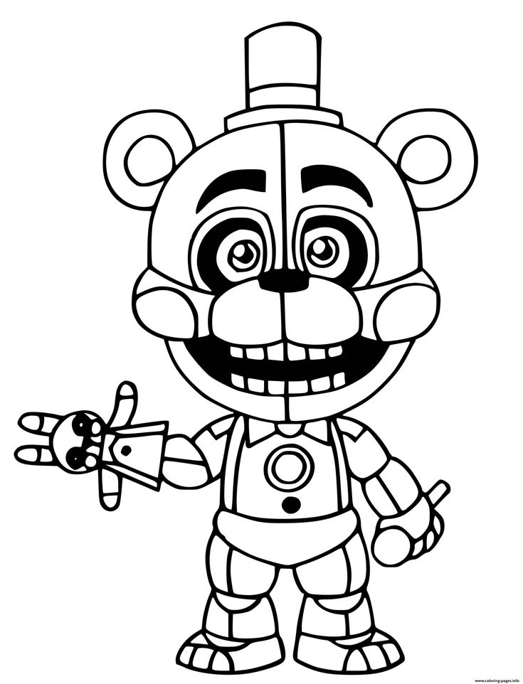 Print freddy coloring pages monster coloring pages coloring pages fnaf coloring pages
