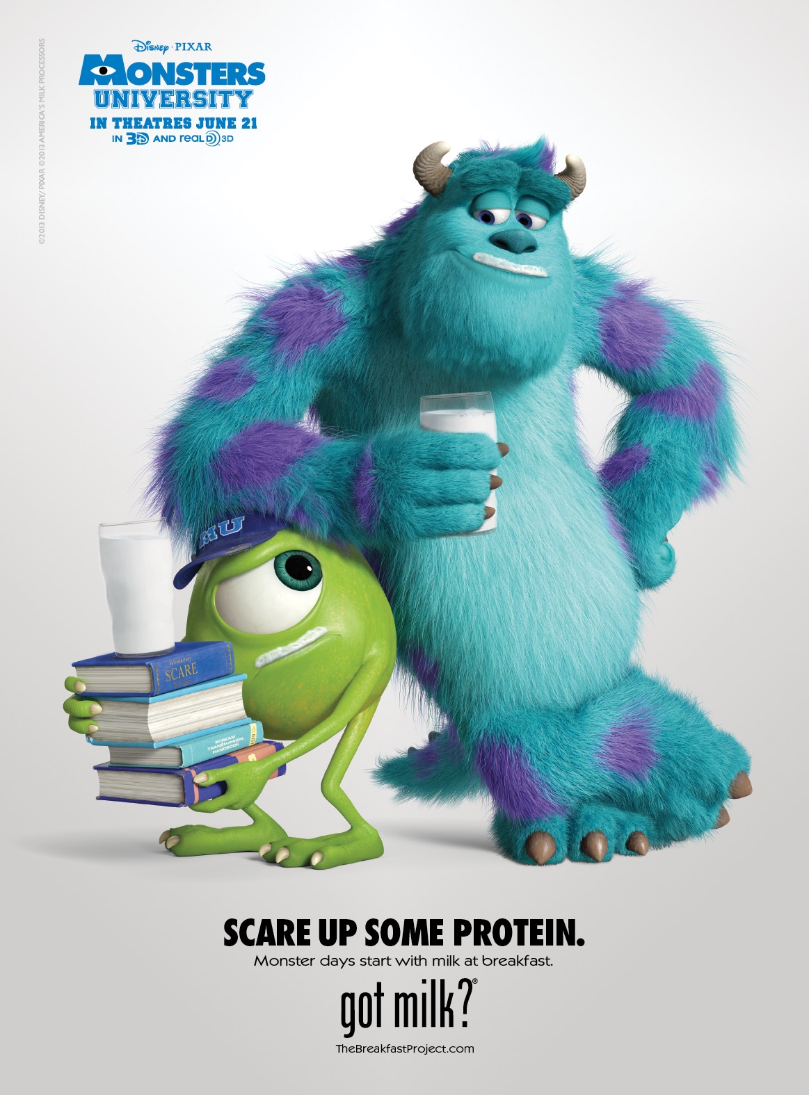 Monsters university mike sulley star in new got milk ad monstersuevent