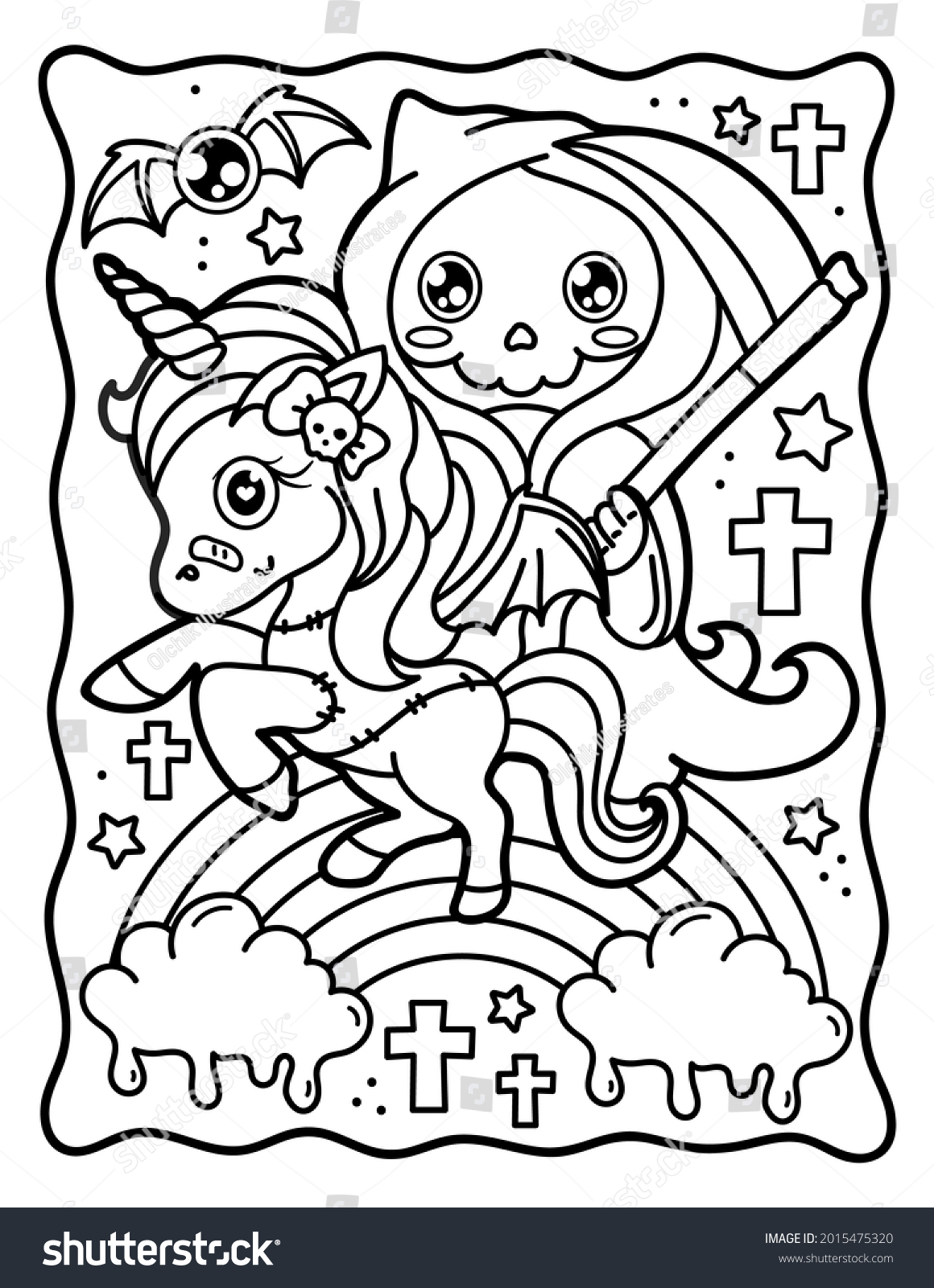 Gothic coloring pages stock photos and pictures
