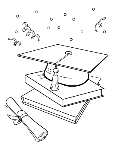 Free graduation coloring page