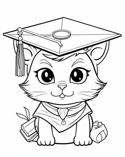 Graduation colouring pages