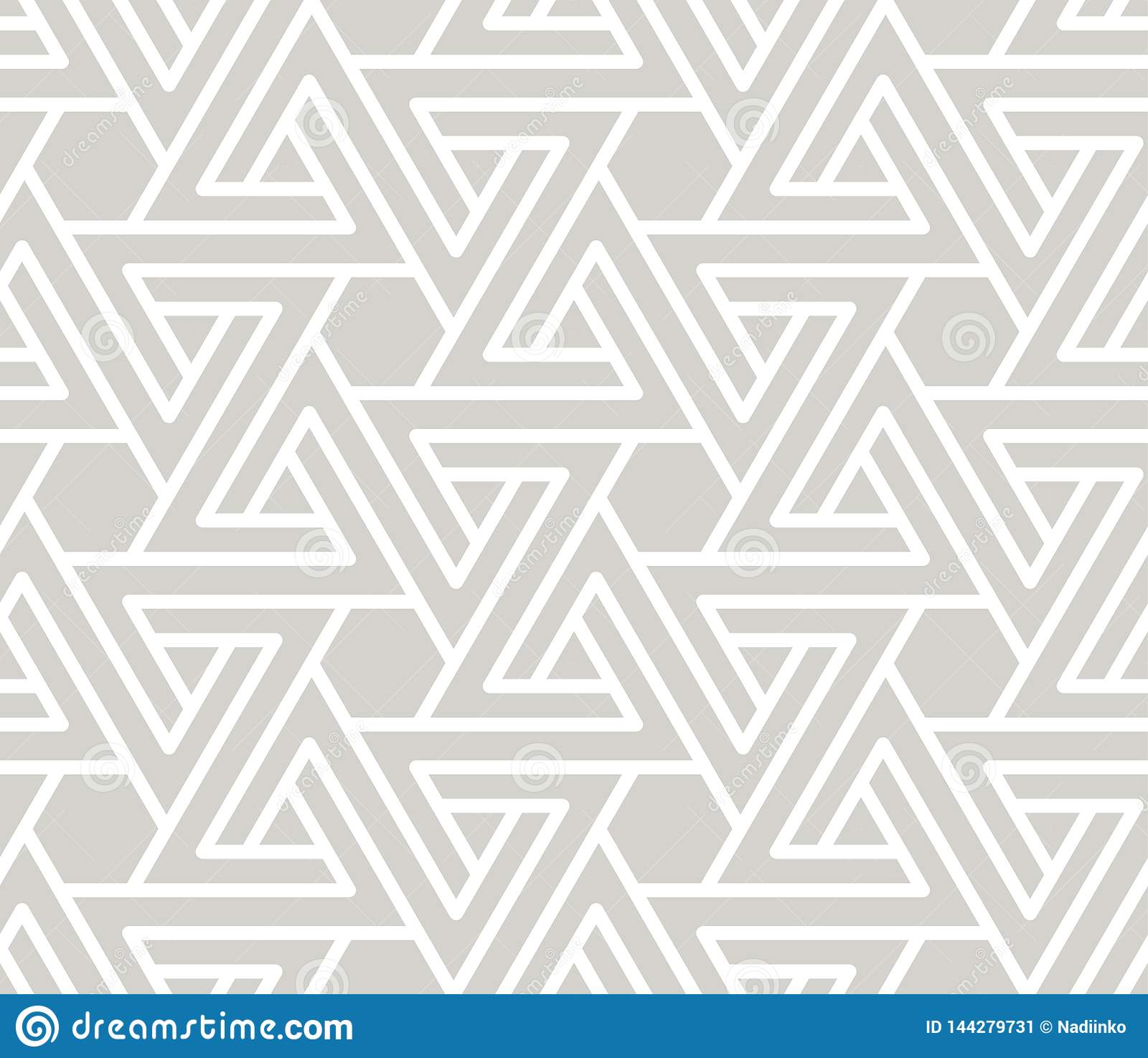Abstract simple geometric vector seamless pattern with white line texture on grey background light gray modern stock vector