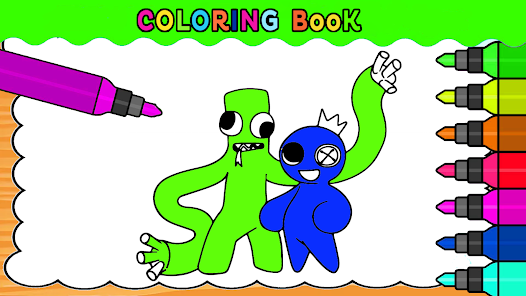 Coloring rainbow friends