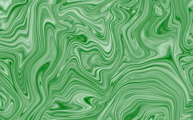 Abstract green liquid marble swirl texture background stock photo