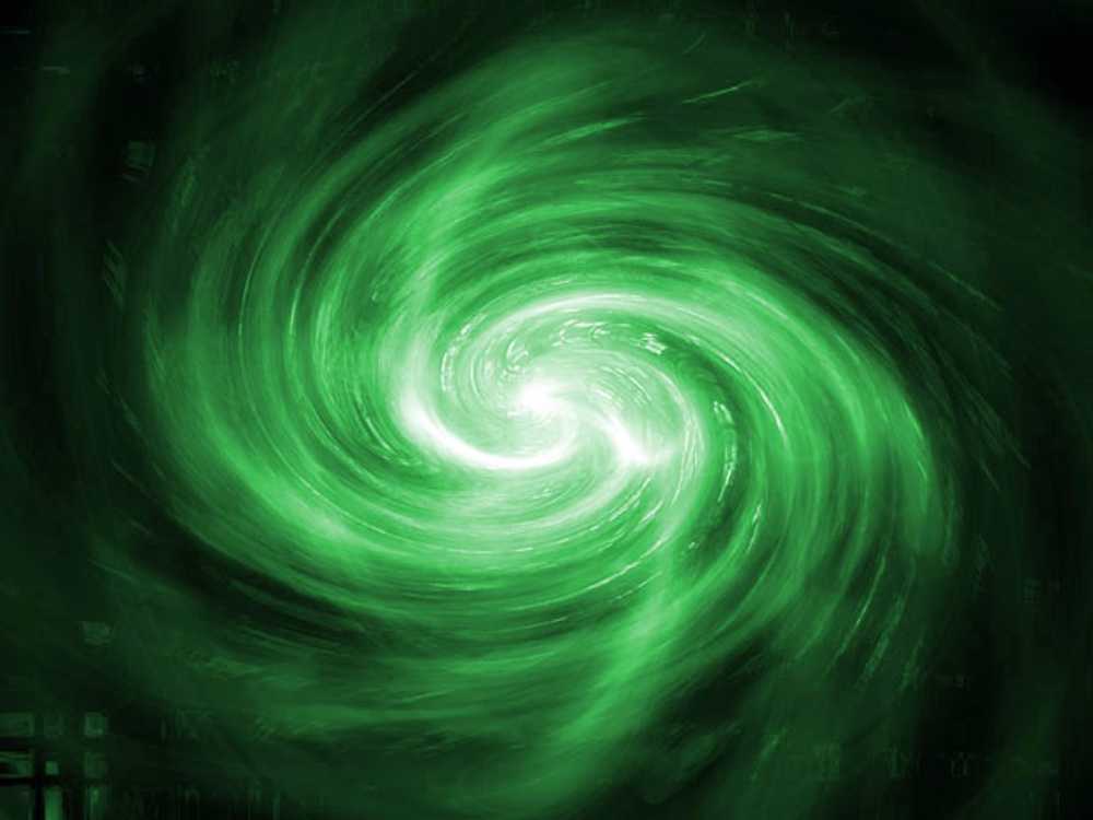Green swirl wallpaper