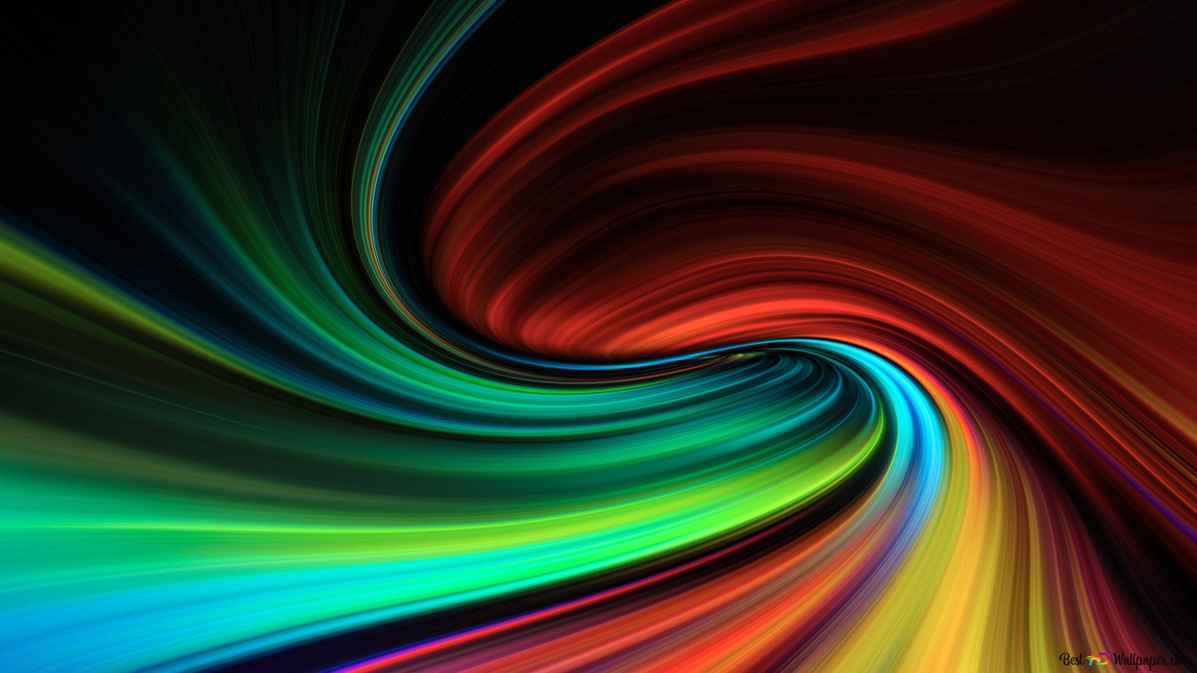 Abstract swirl of green yellow and red colors k wallpaper download
