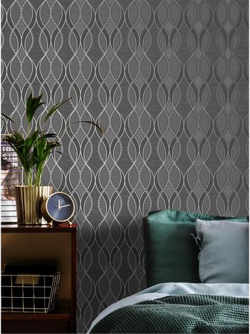 Geometric grey wallpaper home garden www
