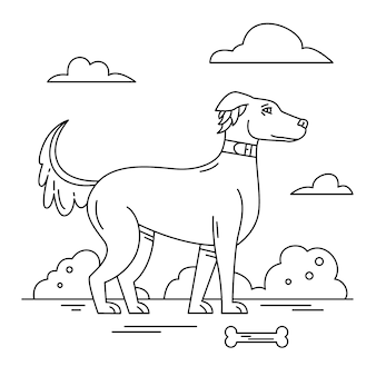 Page kidfriendly dog coloring sheets vectors illustrations for free download