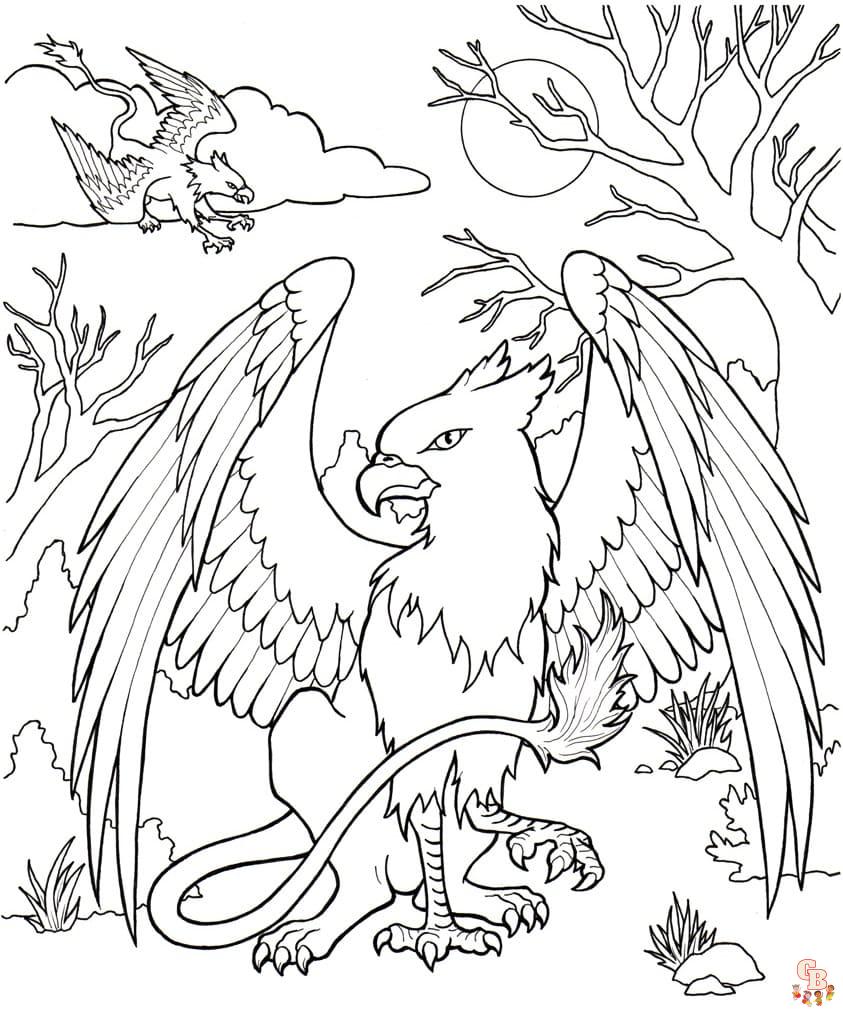 Printable griffin coloring pages free for kids and andults