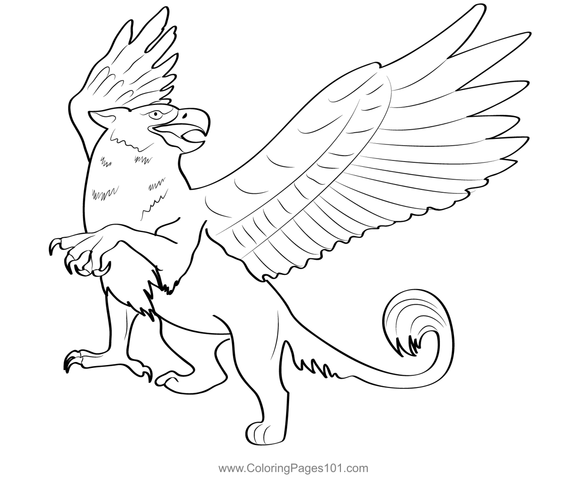 Griffin coloring page for kids