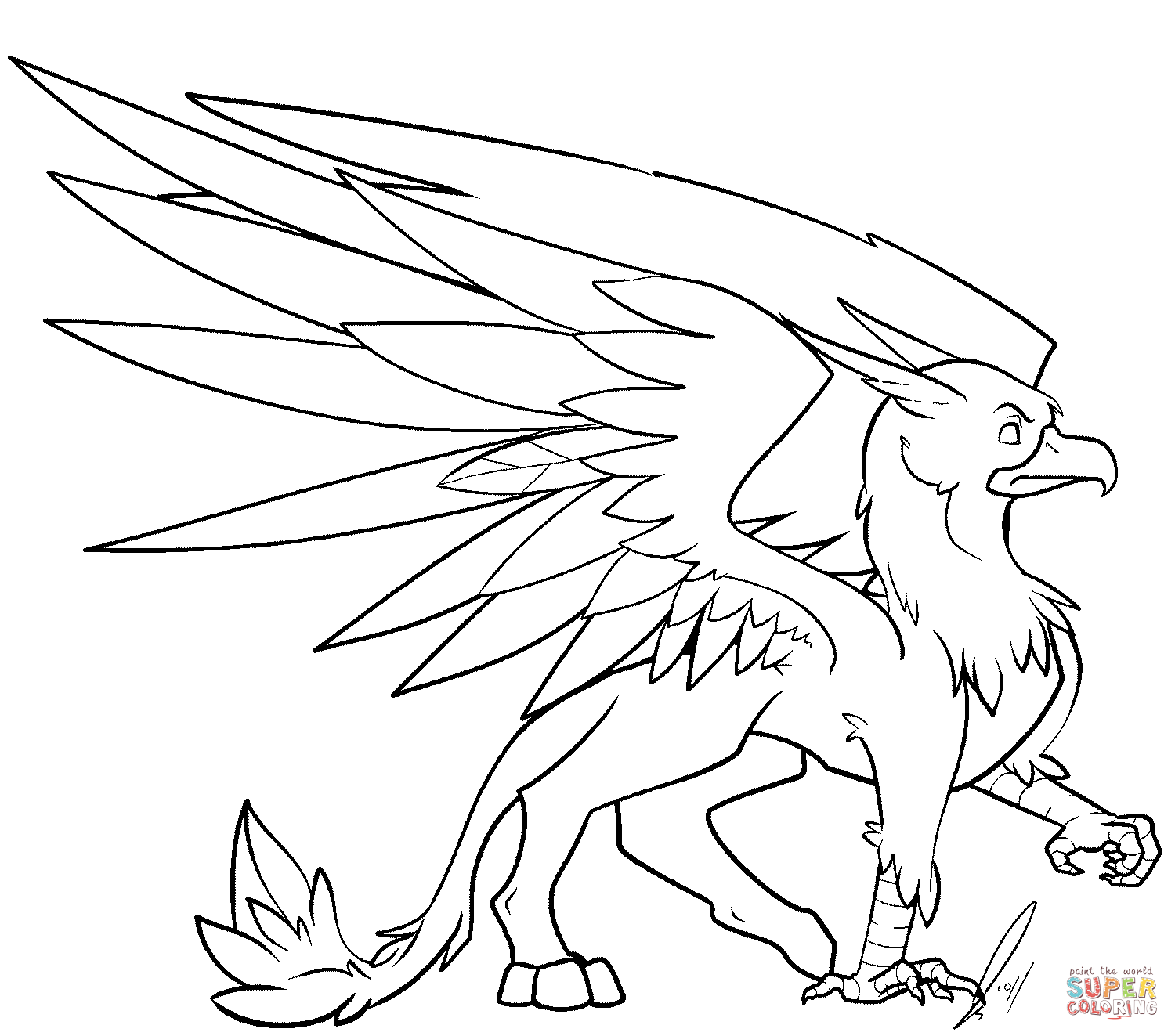 Griffin abstract coloring pages coloring pages animal coloring pages