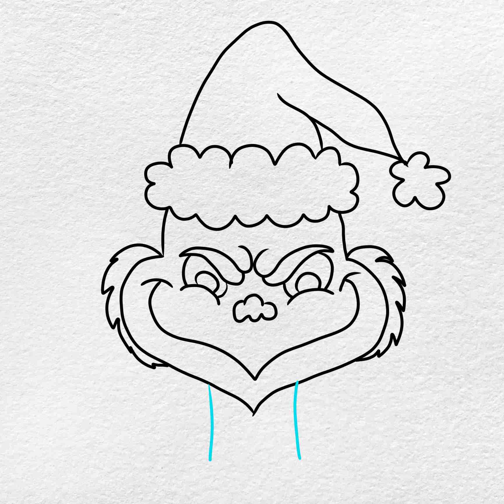 How to draw the grinch