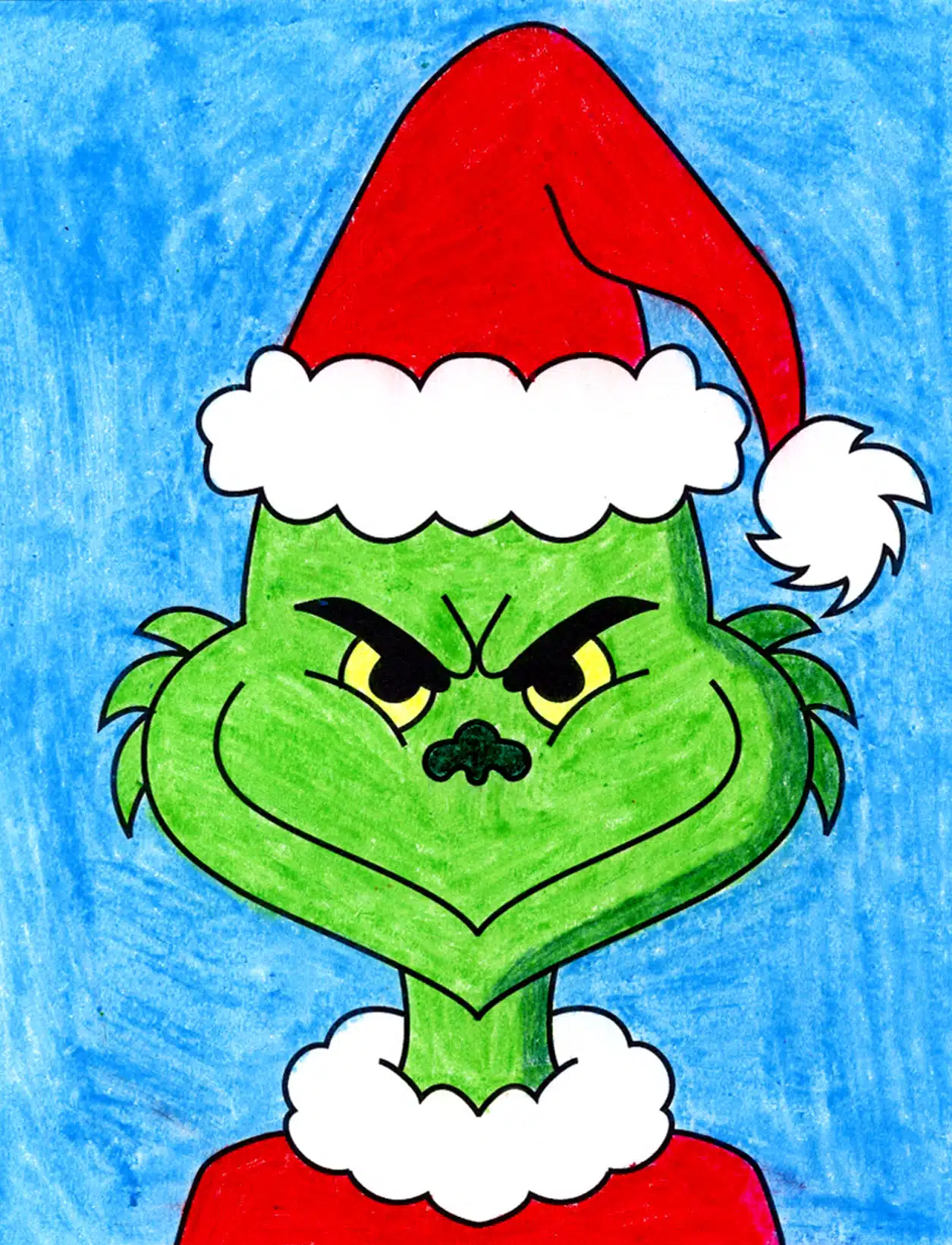 Easy how to draw the grinch tutorial video grinch coloring page