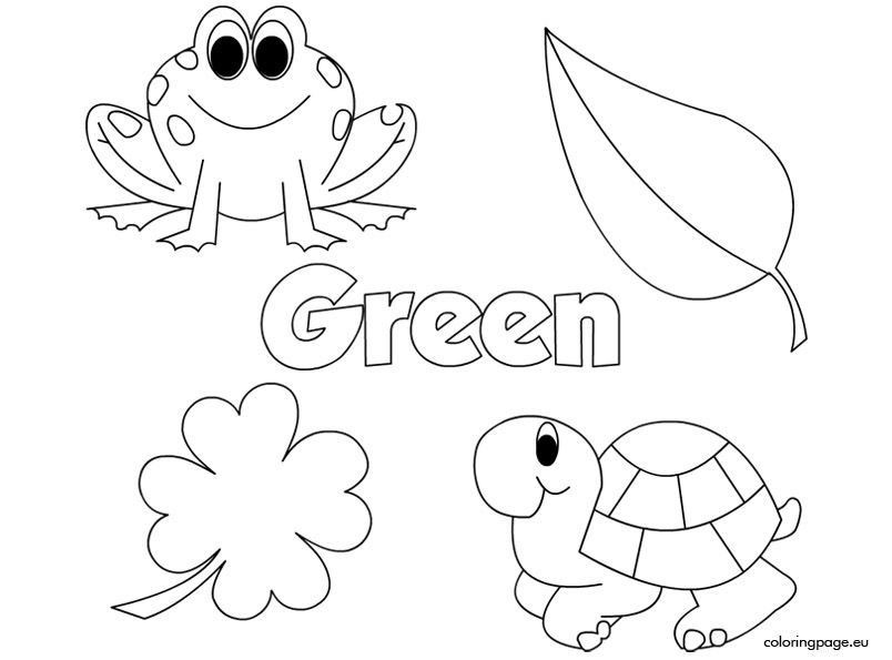 The color green coloring page color worksheets for preschool preschool coloring pages green activities