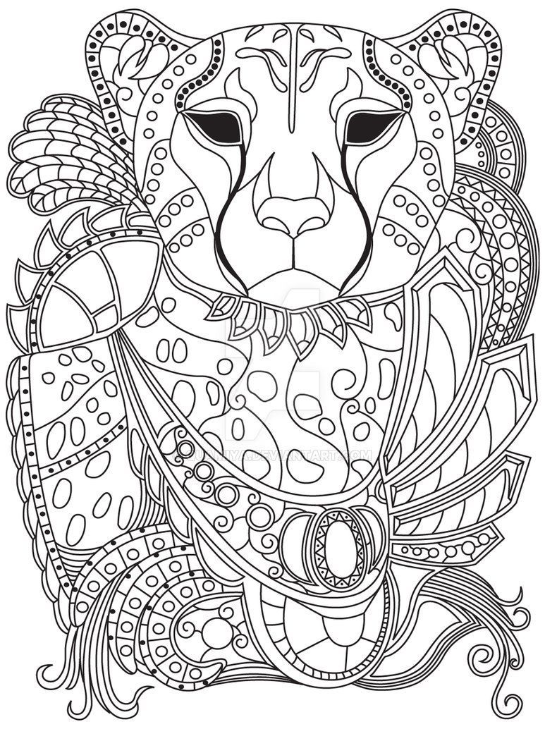 Gst kolorowanka afryka gepard podgld by quamiya animal coloring pages witch coloring pages coloring books