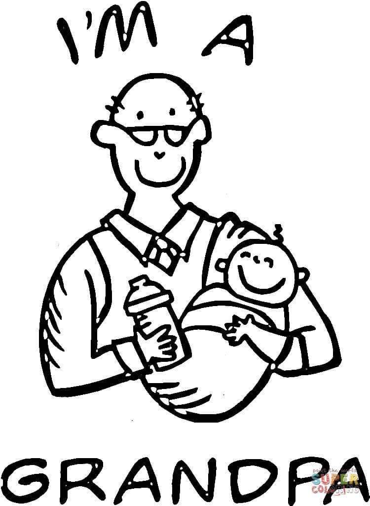 Im a grandpa coloring page free printable coloring pages