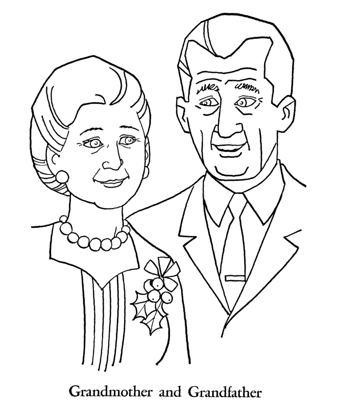 Grandparents day coloring pages