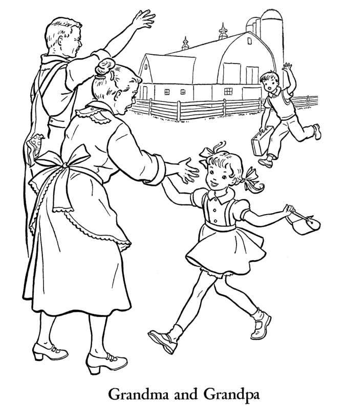 Printable grandparents day coloring pages pdf