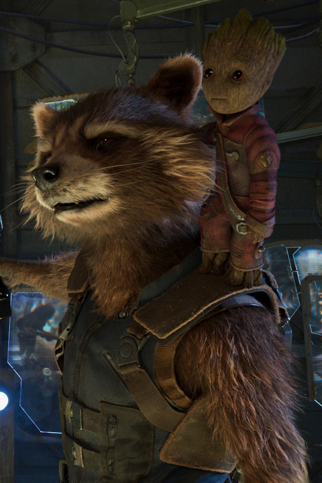 X baby groot and rocket raccoon in guardians of the galaxy vol iphone iphone s hd k wallpapers images backgrounds photos and pictures