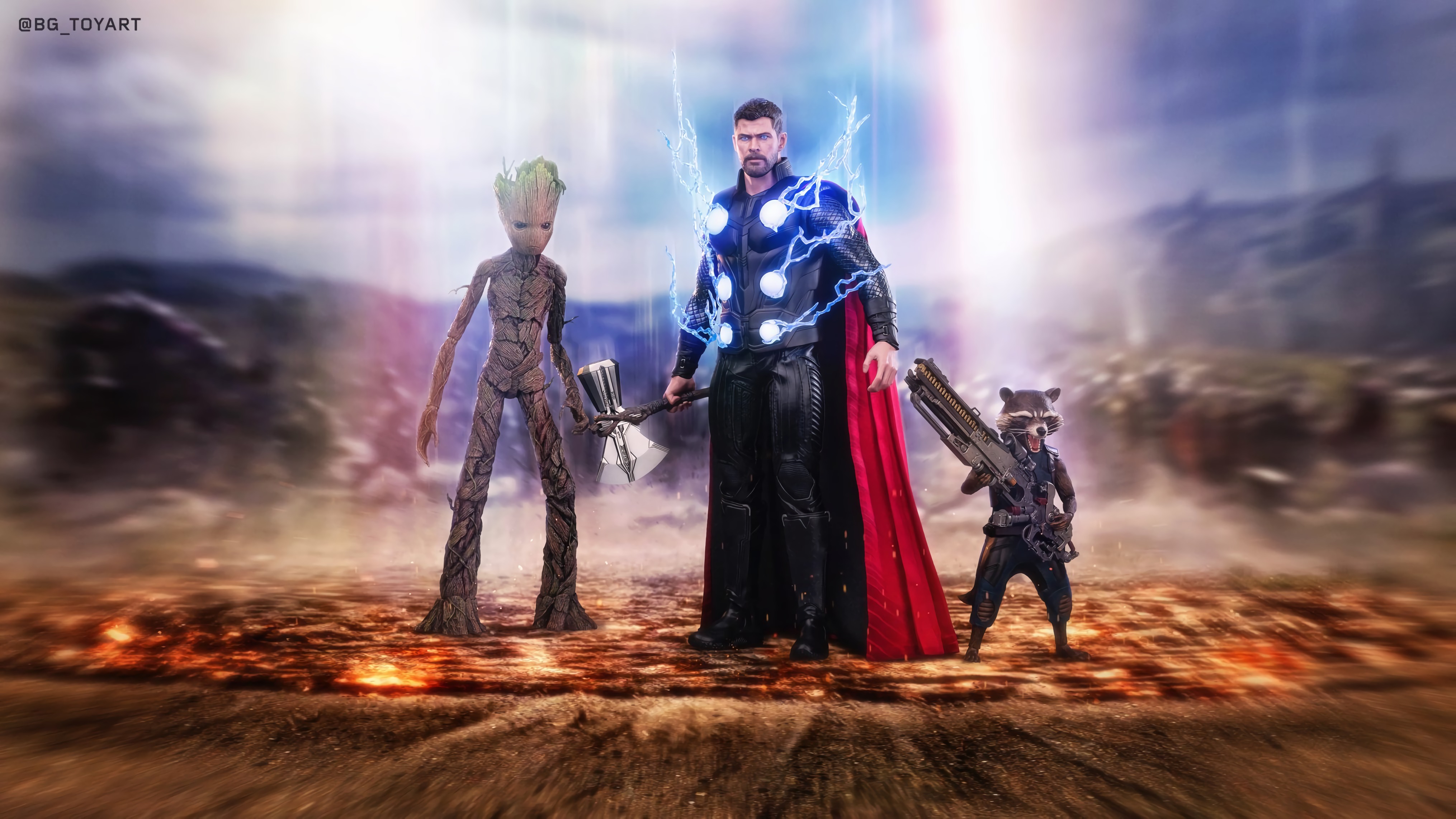 Thor rocket and groot hd superheroes k wallpapers images backgrounds photos and pictures
