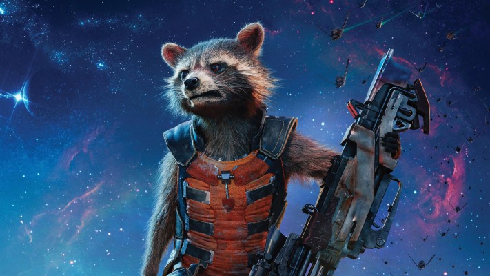 Baby groot and rocket k guardians of galaxy