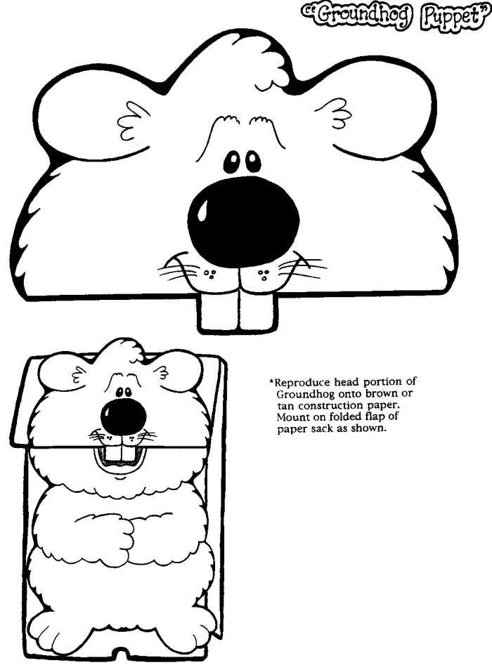Groundhog day coloring pages pdf download