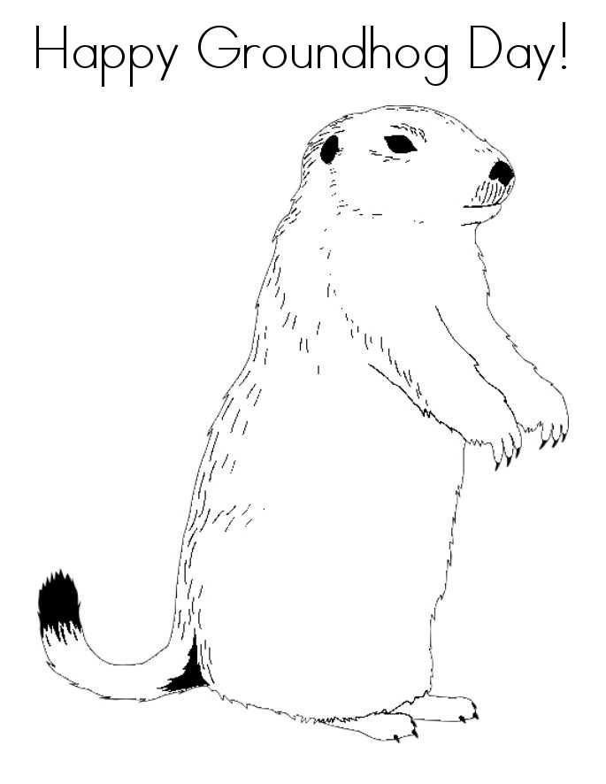 Groundhog day coloring pages pdf download