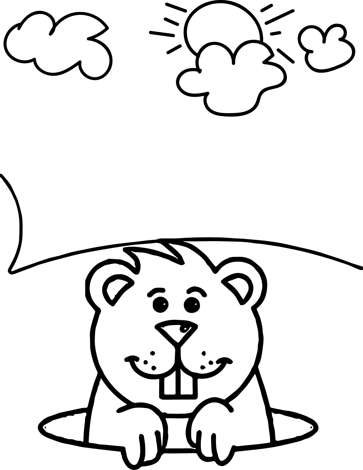 Groundhog coloring pages