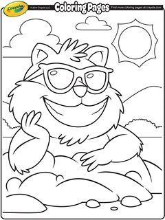 Groundhog day free coloring pages