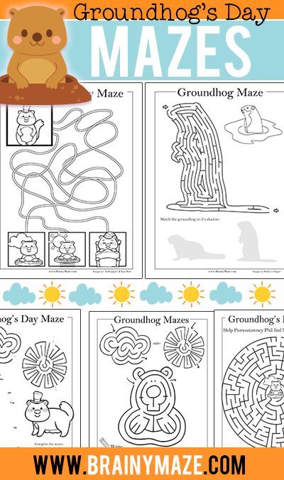 Free groundhogs day worksheets mazes and activity pages this collection of mazes is perfect for kindeâ groundhog day activities groundhog day maze worksheet