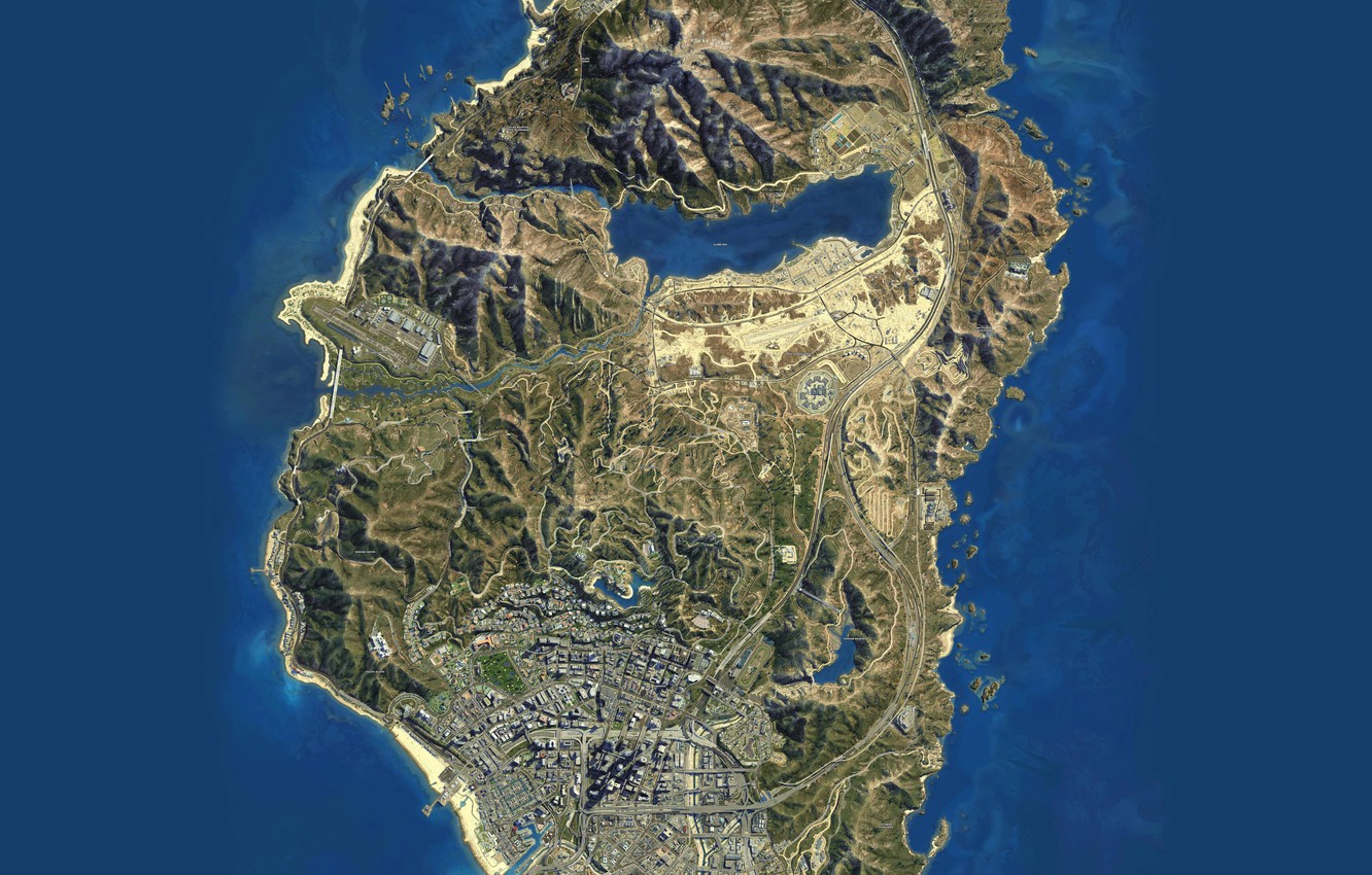 4k satellite view map гта 5 фото 108