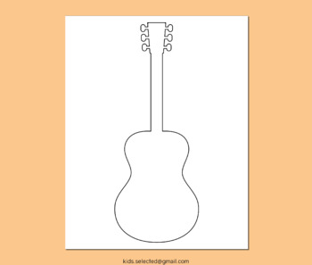 Cinco de mayo writing template mexican guitar lines blank paper prompt activity