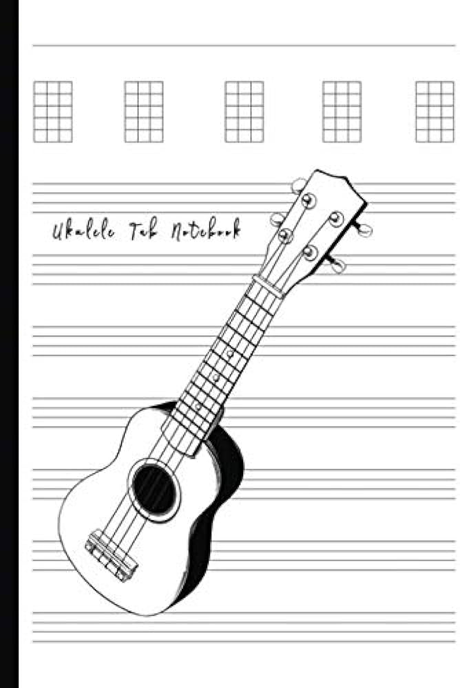 Ulele tabs notebook mposition and songwriting ulele music song with chord boxes and lyric lines tab blank notebook manuscript paper journal musician with hawaiian ulele guitar theme o pitt craig