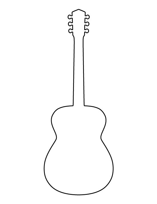Printable acoustic guitar template guitar patterns string art guitar crafts