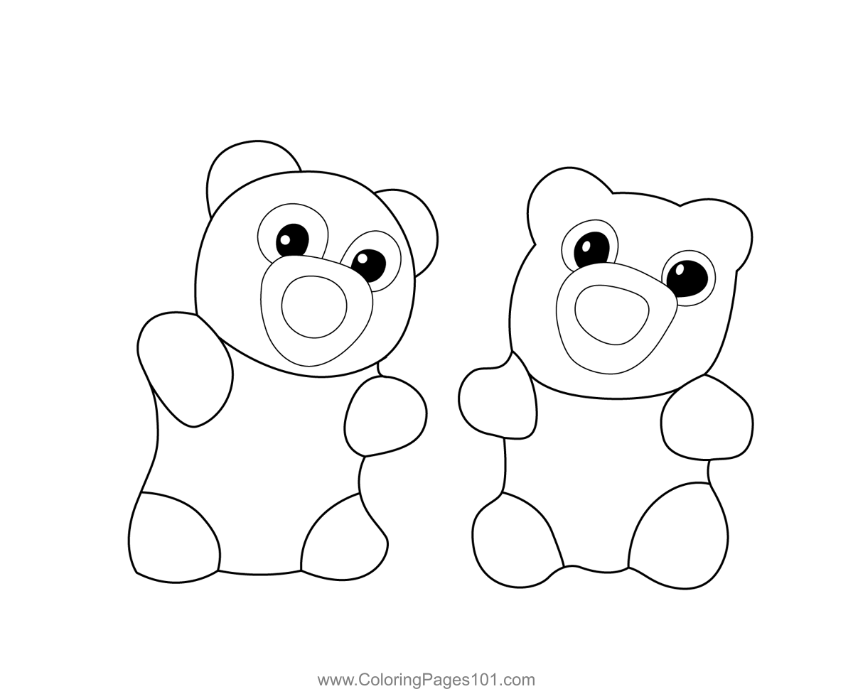 Gummy bear cloudy with a chance of meatballs coloring page for kids