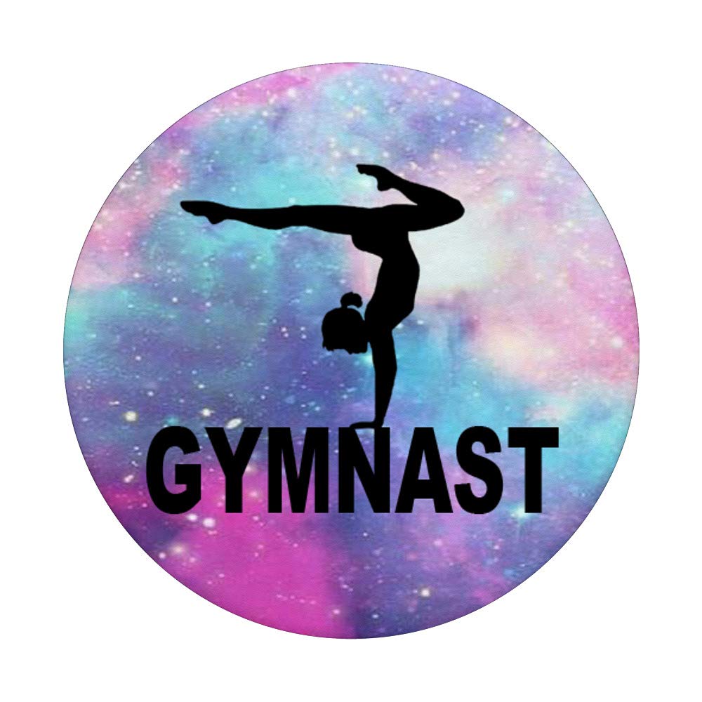 Gymnastics gymnast galaxy nebula background popsockets popgrip swappable grip for phones tablets cell phones accessories