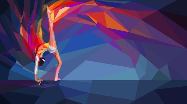 Gymnastics low poly painting wallpaper hd abstract k wallpapers images photos and background