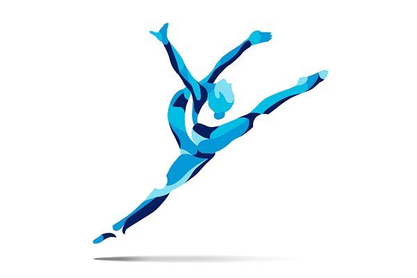 Stylized gymnast gymnastics wallpaper stylized gymnastics logo