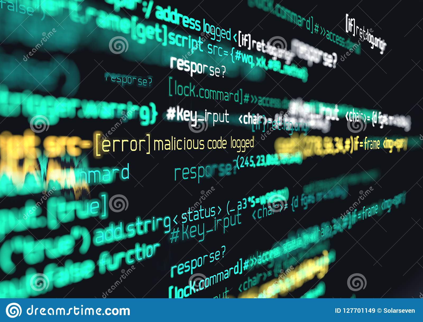 Internet code hack background stock illustration