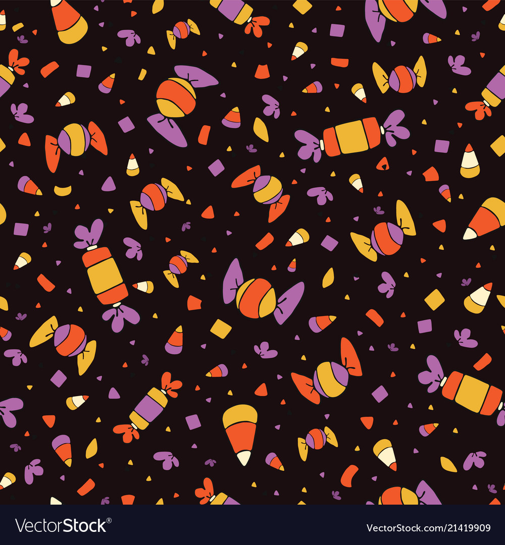 Cute halloween candy corn pattern royalty free vector image