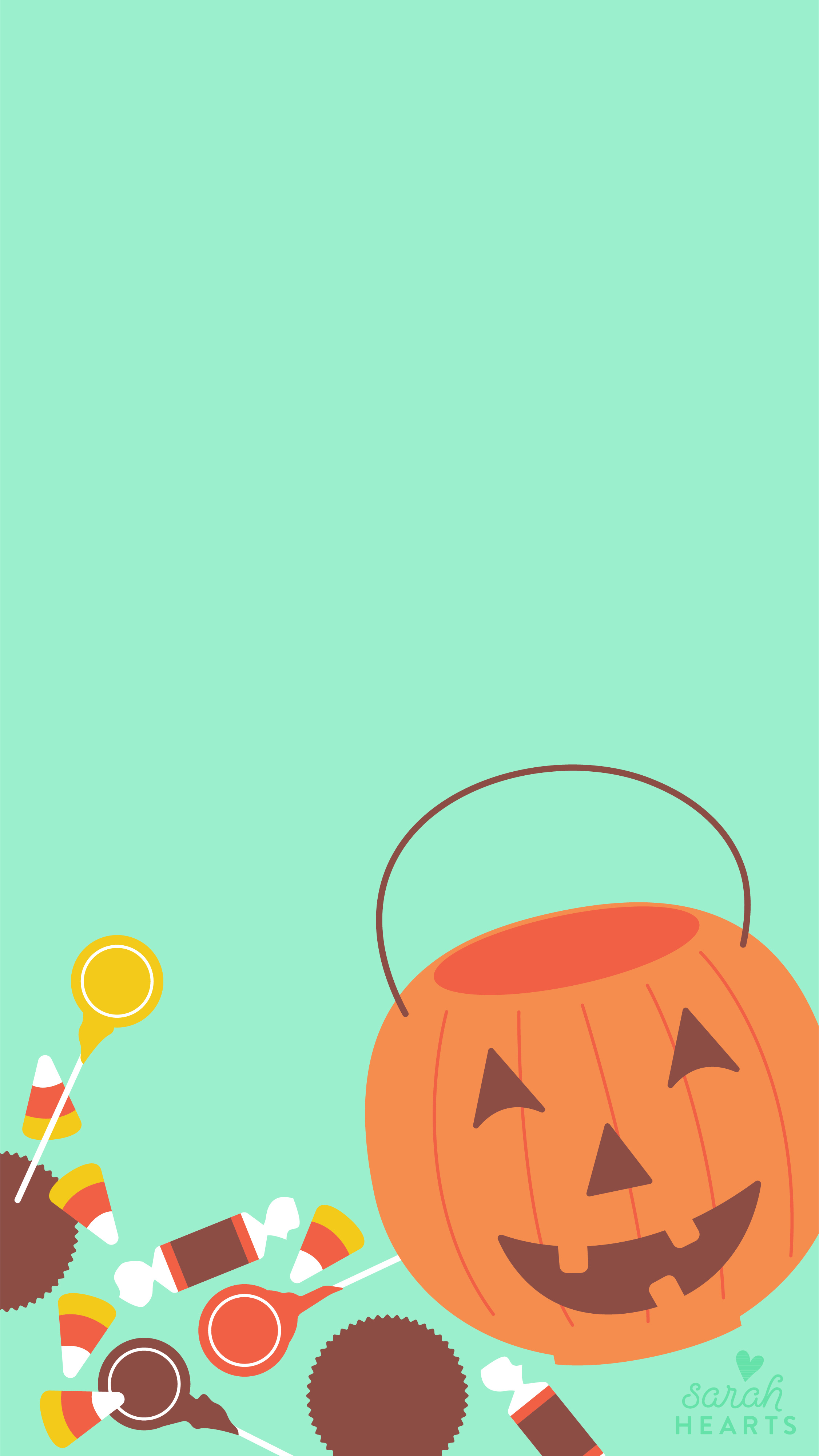 October halloween candy calendar wallpaper