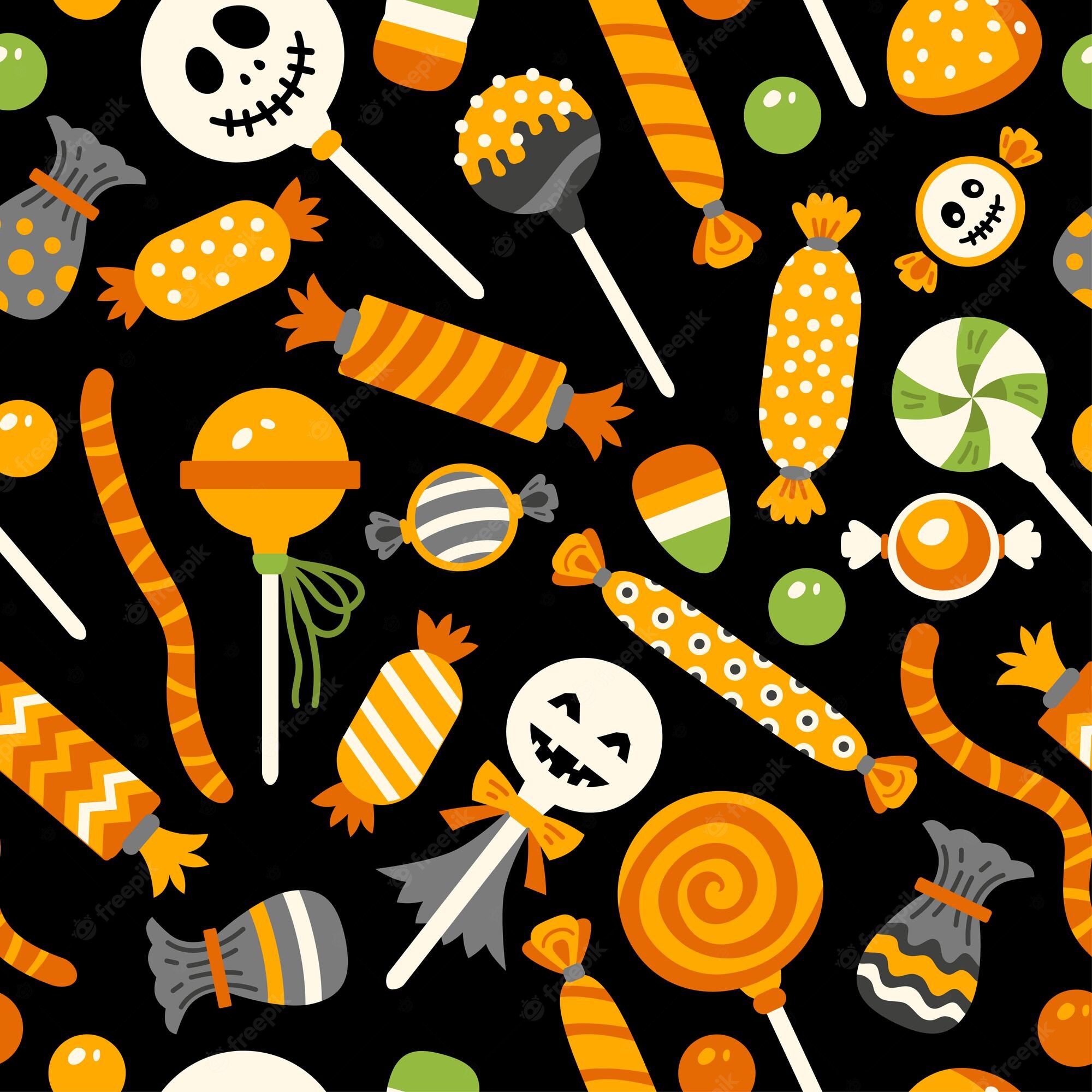 Page halloween candy background vectors illustrations for free download