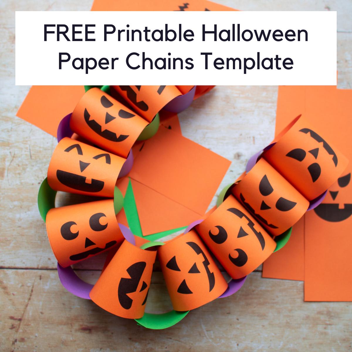 Free printable halloween paper chains