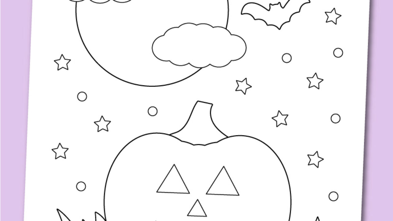 Printable halloween coloring page