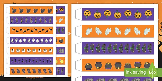 Halloween paper chain primary resources teacher made