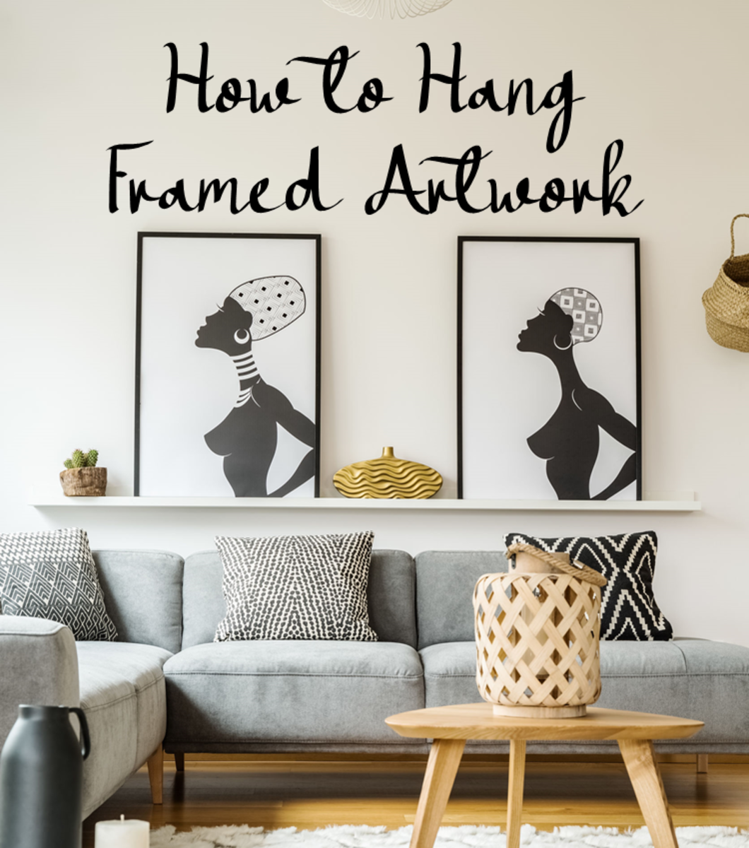 How to hang framed artwork and pictures on walls